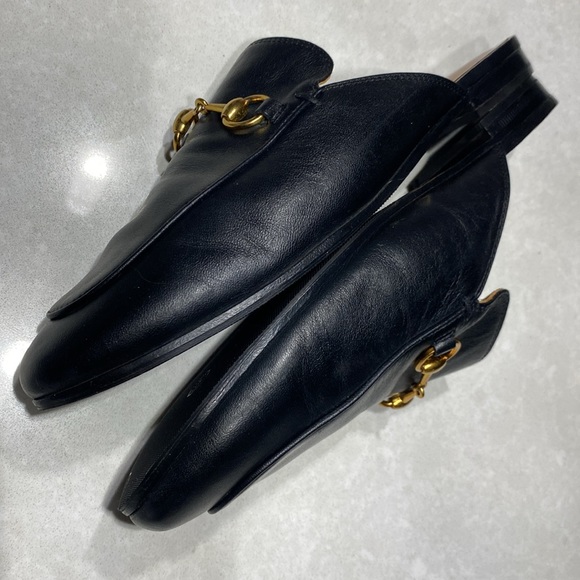 GUCCI PRINCETOWN LEATHER SLIPPER black Size 7 style 423513⭐️⭐️⭐️⭐️⭐️ - Picture 14 of 15